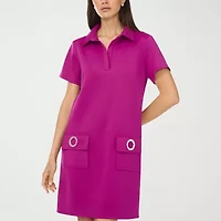 MSK Womens Short Sleeve Shift Dress