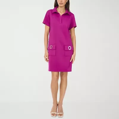 MSK Womens Short Sleeve Shift Dress