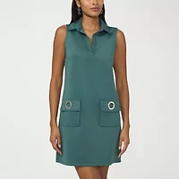 MSK Womens Sleeveless Shift Dress