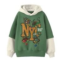 Little & Big Kid Boys Long Sleeve Teenage Mutant Ninja Turtles Fleece Hoodie