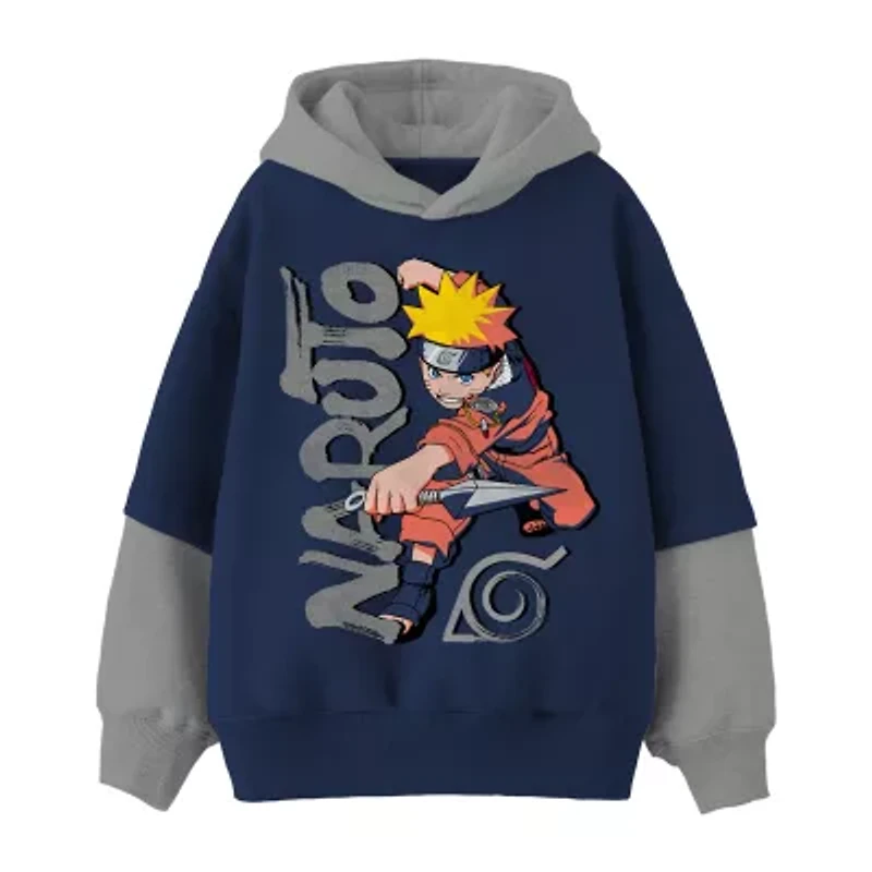 Little & Big Kid Boys Long Sleeve Naruto Fleece Hoodie