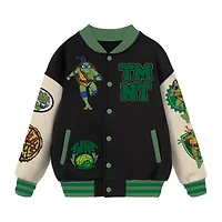 Little & Big Kid Boys Teenage Mutant Ninja Turtles Fleece Lightweight Varsity Jacket
