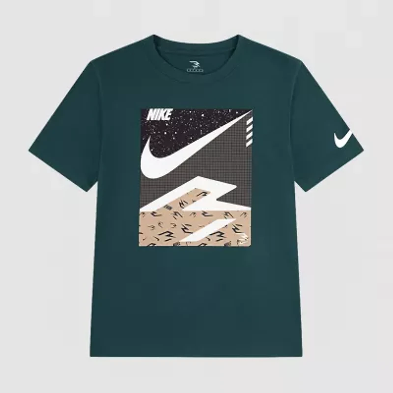 Nike 3BRAND by Russell Wilson Boys Crew Neck Short Sleeve Regular Fit Graphic T-Shirt