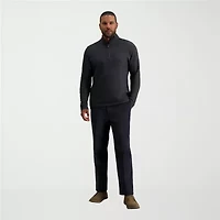 Haggar Mens Mock Neck Long Sleeve Quarter-Zip Pullover