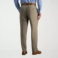 Haggar Premium Comfort Melange Broken Twill Mens Straight Fit Flat Front Pant