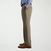 Haggar Premium Comfort Melange Broken Twill Mens Straight Fit Flat Front Pant