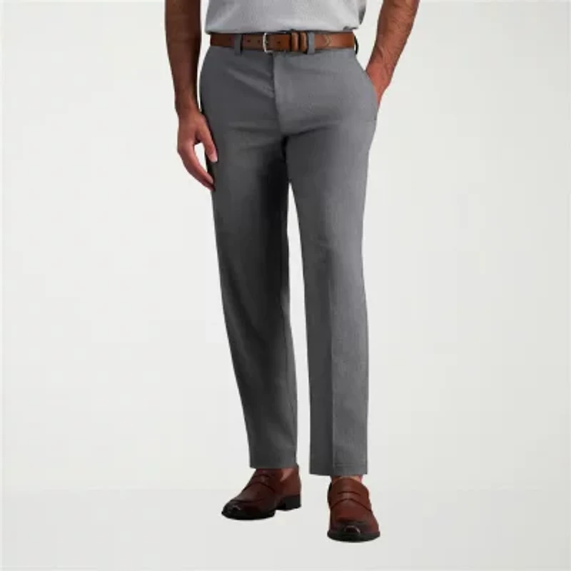 Haggar Cool Right Performance Flex Mens Straight Fit Flat Front Pant