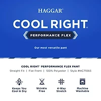 Haggar Mens Straight Fit Flat Front Pant