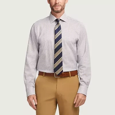 IZOD Royal Textured Mens Regular Fit Easy Care Wrinkle Free Long Sleeve Dress Shirt