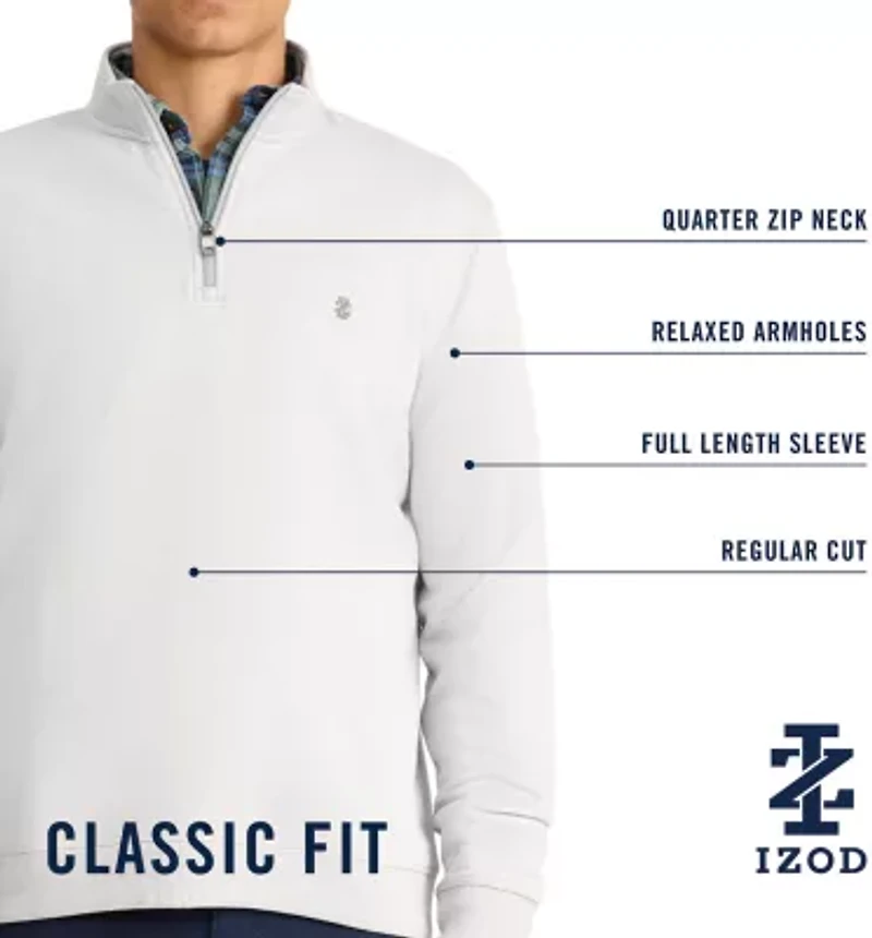IZOD Advantage Performance Mens Long Sleeve Quarter-Zip Pullover