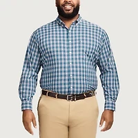 IZOD Performance Comfort Mens Long Sleeve Classic Fit Big and Tall Button-Down Shirt