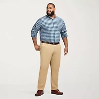 IZOD Performance Comfort Mens Long Sleeve Classic Fit Big and Tall Button-Down Shirt