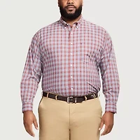 IZOD Performance Comfort Mens Long Sleeve Classic Fit Big and Tall Button-Down Shirt