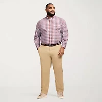 IZOD Performance Comfort Mens Long Sleeve Classic Fit Big and Tall Button-Down Shirt