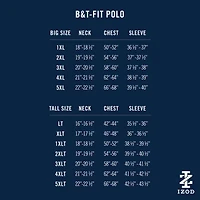 IZOD Advantage Performance Big and Tall Mens Classic Fit Short Sleeve Polo Shirt