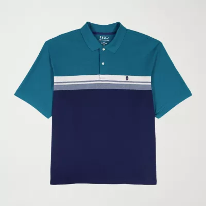 IZOD Advantage Performance Big and Tall Mens Classic Fit Short Sleeve Polo Shirt