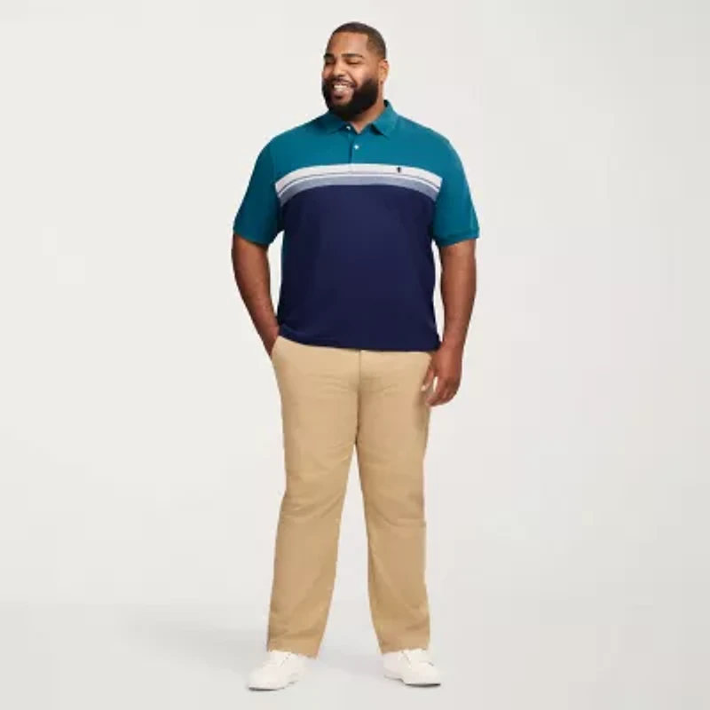 IZOD Advantage Performance Big and Tall Mens Classic Fit Short Sleeve Polo Shirt