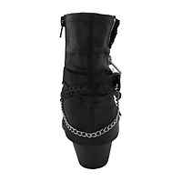 Pop Womens Faithe Block Heel Booties