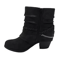 Pop Womens Faithe Block Heel Booties