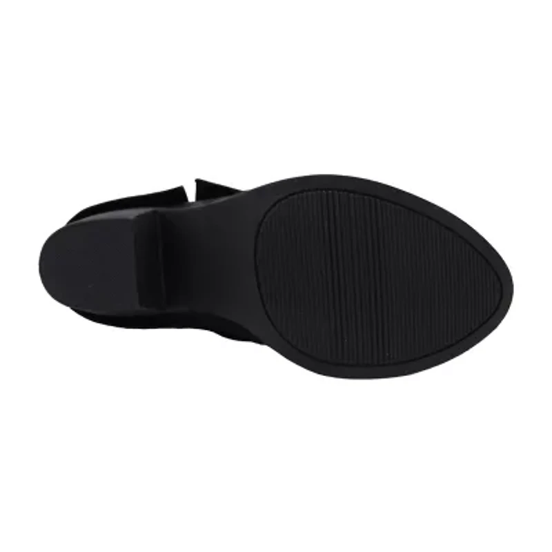 Pop Womens Faithe Block Heel Booties