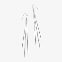 Bijoux Bar Silver Tone Womens Glass Drop Earrings