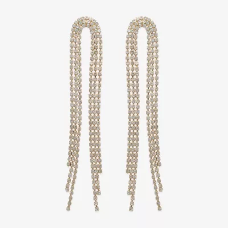 Bijoux Bar Gold Tone Womens Glass Drop Earrings