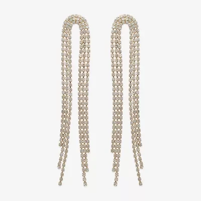 Bijoux Bar Gold Tone Womens Glass Drop Earrings