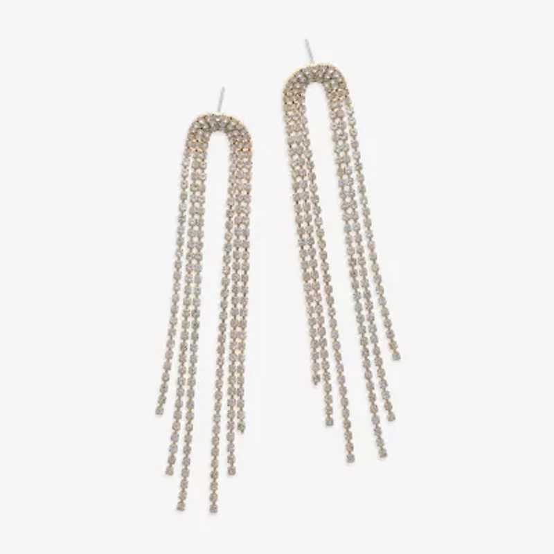 Bijoux Bar Gold Tone Womens Glass Drop Earrings