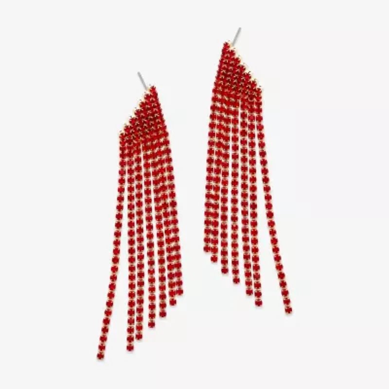 Bijoux Bar Gold Tone Womens Glass Drop Earrings