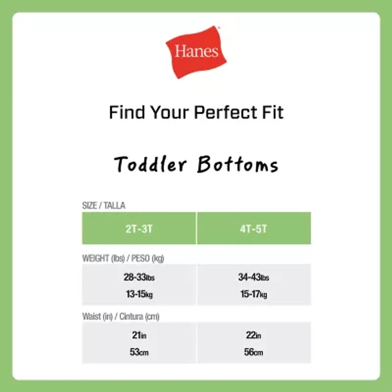 Hanes Potty Trainer Toddler Girls 6 Pack Briefs Tguptb