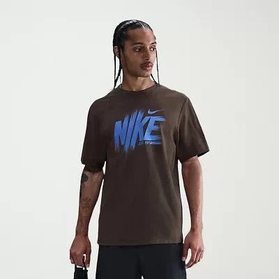 Nike Mens Crew Neck Short Sleeve Regular Fit Graphic T-Shirt