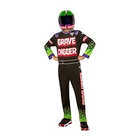 Little & Big Kid Boys Grave Digger Monster Jam 2-pc. Costume