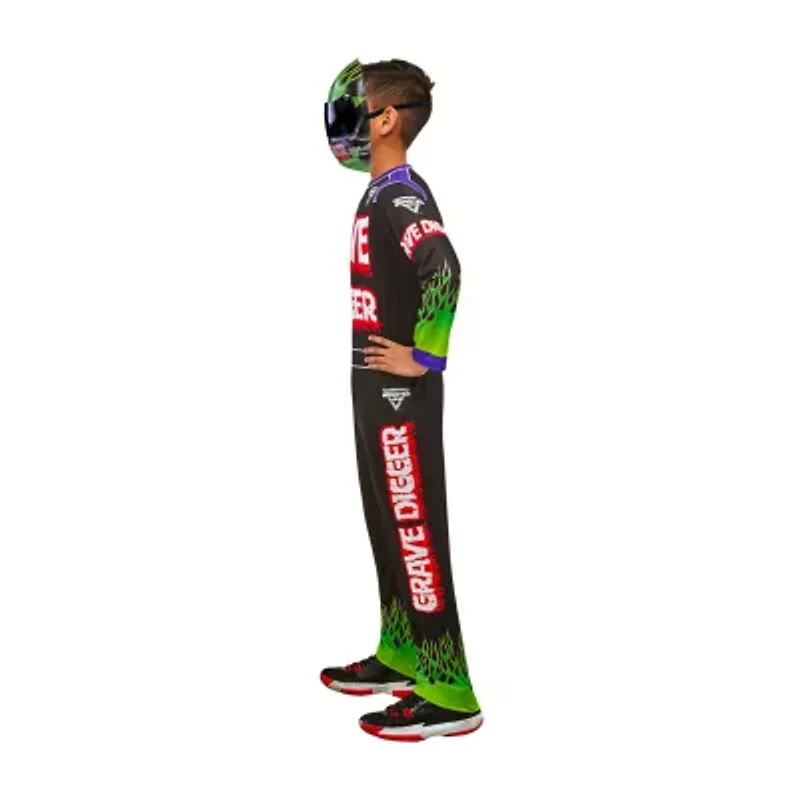 Little & Big Kid Boys Grave Digger Monster Jam 2-pc. Costume