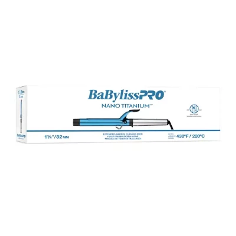 BaByliss Nano Titanium Extended Barrel 1 1/4 Inch Curling Iron