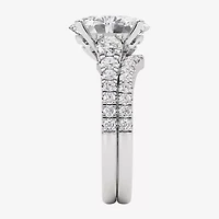 Grown Gorgeous (F, Vs2) Womens 3 5/8 Ct. T.W. Lab White Diamond 14K Gold or Platinum Oval Side Stone Bridal Set