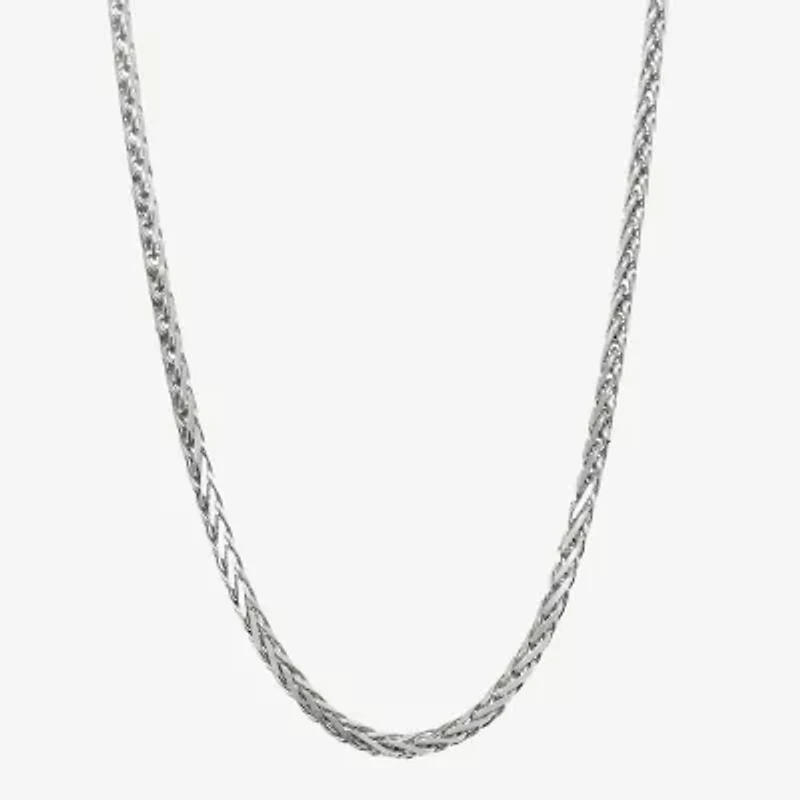 Womens 14K Gold 16 Inch Wheat Chain Necklace