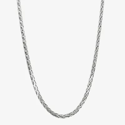 Womens 14K Gold 16 Inch Wheat Chain Necklace