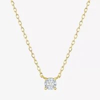 Yes, Please! Cross Womens Diamond Accent Lab Grown White Diamond Accent Cross 2-pc. Pendant Necklace Set