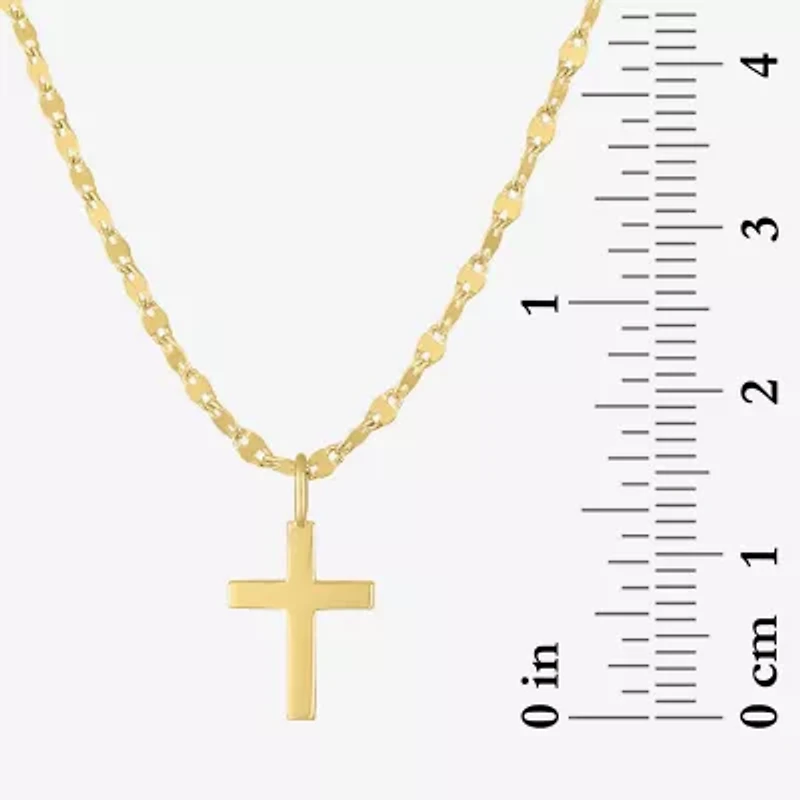 Yes, Please! Cross Womens Diamond Accent Lab Grown White Diamond Accent Cross 2-pc. Pendant Necklace Set