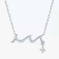 Diamond Accent (G-H Womens Diamond Accent Lab Grown White Diamond Accent Sterling Silver 16 Inch Pendant Necklace