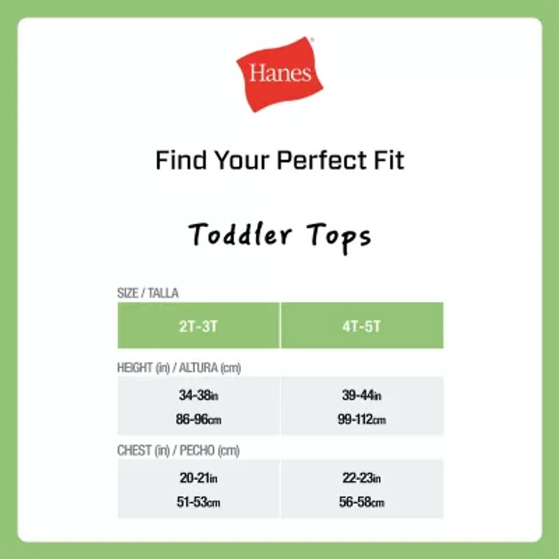 Hanes Toddler Girls U Neck Sleeveless 6 Pack Camisole