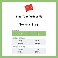 Hanes Toddler Girls U Neck Sleeveless 6 Pack Camisole