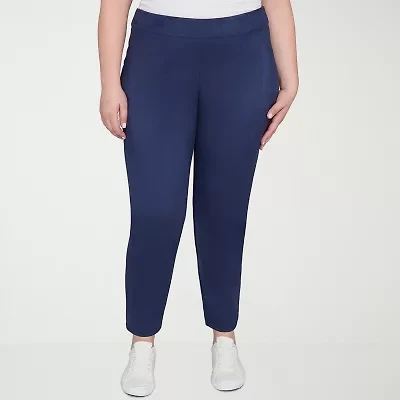 Hearts Of Palm Womens Skinny Mid Rise Plus Pull-On Pant