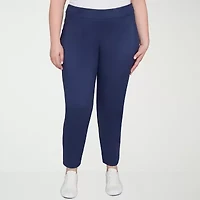 Hearts Of Palm Womens Skinny Mid Rise Plus Pull-On Pant