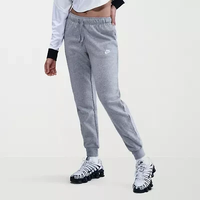 Nike Club Womens Cuffed Mid Rise Fleece Jogger