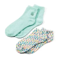 Earth Therapeutics Green & Multi Colored Aloe Moisturizing Socks