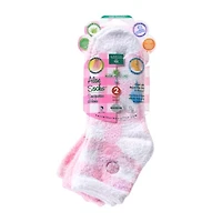 Earth Therapeutics Pink Plaid & Pink Aloe Moisturizing Socks
