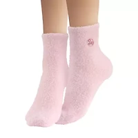 Earth Therapeutics Pink Plaid & Pink Aloe Moisturizing Socks