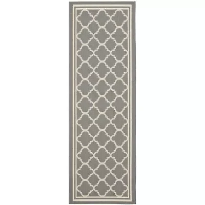Safavieh Courtyard Collection Crispian Geometric Indoor/Outdoor Runner Rug