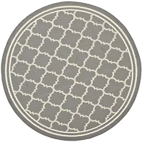 Safavieh Courtyard Collection Crispian Geometric Indoor/Outdoor Round Area Rug